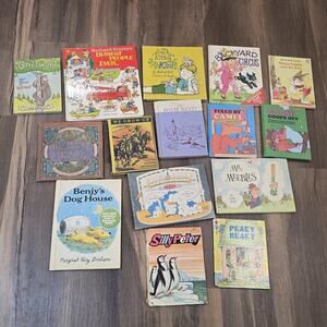 15 Vintage 50s 60s 70s 80s 90s Childrens Kids Mixed Hardback Books Lot Animals
